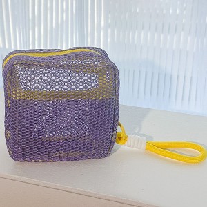 Anna-Kaci Women's Mesh Cosmetic Bag with Wrist Strap - Small Lightweight Travel Organizer Pouch - 1 of 4