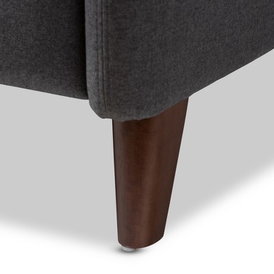 Casanova Mid-Century Modern Gray Fabric Recliner Chair