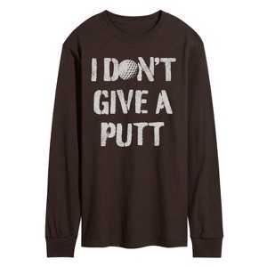 Men's - Instant Message - I Dont Give A Putt Long Sleeve Graphic T-Shirt - 1 of 3
