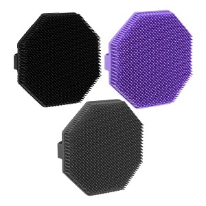 Unique Bargains Shower Silicone Body Scrubber 3 Pcs - 1 of 4