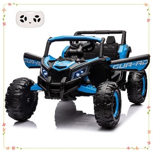 24V Kids Ride-On Utv Car – Battery-Powered Electric Vehicle With Remote Control, Spring Suspension - 1 of 4