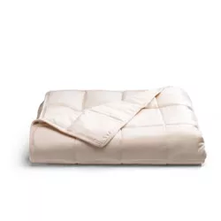 48"x72" 18lbs Quilted Weighted Blanket Ivory - Tranquility
