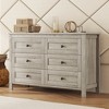 QingMoon Retro 6 Drawers Dresser, Farmhouse Style Wood Storage Organizer Cabinet for Bedroom, Living Room and Hallway - 2 of 4