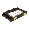 NicBex Full Race Car-Shaped Platform Bed Frame with Wheels and Storage,Solid Wood Slats Support,No Box Spring Needed,Easy Assembly,Black+Yellow - 4 of 4