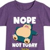 Girls' - Pokémon - Nope Not Today Snorlax Fitted Short Sleeve Graphic T-Shirt - 2 of 4