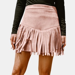 Women's High Waist Fringe Mini Skirt - Cupshe - 1 of 4