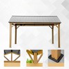 VisioGear Canopies and Gazebos,Hardtop Gazeb with Gable Canopy, Gazebo Pavilion for Patio Decks Backyard, Yellow, 165"*135.48"*111.36" - 4 of 4