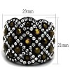 Slickblue Modern Black Ion Plated Stainless Steel Ring, Metallic Light Gold & Clear Crystal for Women, Sizes 5-10 - 2 of 4