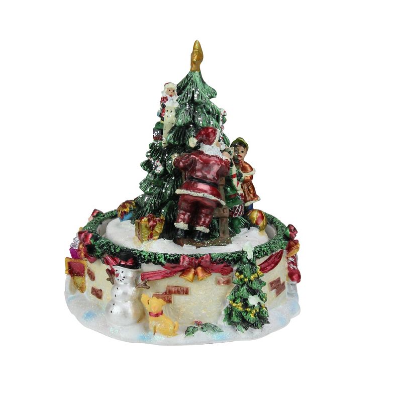 Northlight 5.5" Musical Santa Claus and Christmas Tree Winter Scene Rotating Tabletop Decoration, 2 of 4