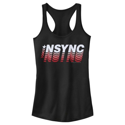 Juniors Womens NSYNC Retro Fade Racerback Tank Top