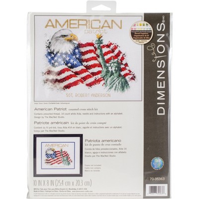 Dimensions Counted Cross Stitch Kit 10"X8"-American Patriot (14 Count)