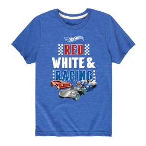 Boys' - Hot Wheels - Red, White, and Racing Short Sleeve Graphic T-Shirt - 1 of 4