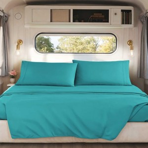 Nestl RV Queen Sheets, Super Soft 4PC Microfiber Sheet Set for Camper, Short Queen Sheets - 1 of 4