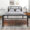 Costway Metal Platform Bed Frame Industrial Headboard Mattress Foundation - 4 of 4