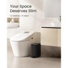 Aoibox Small Trash Can with Soft Close Lid & Step Pedal, 5L Stainless Steel Waste Basket for Bathroom, Bedroom, Office - Matte Black - 2 of 4
