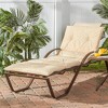 Kensington Garden 36"x25" Solid Outdoor Chaise Lounge Cushion - 2 of 4
