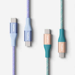 10ft USB-C to USB-C Braided Cable 2pk - heyday™ Deep Sage Peri-Blue - 1 of 3