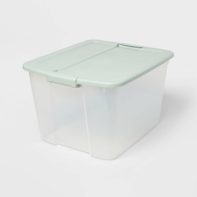 66qt Latching Clear with Green Lid - Brightroom™