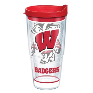 NCAA Wisconsin Badgers Tradition Classic Tumbler with Lid - 24oz - 1 of 2