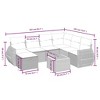 vidaXL 8 Piece Patio Sofa Set with Cushions Gray Poly Rattan - Gray and Dark Gray 3x Corner 3x Middle Footrest Table - 4 of 4