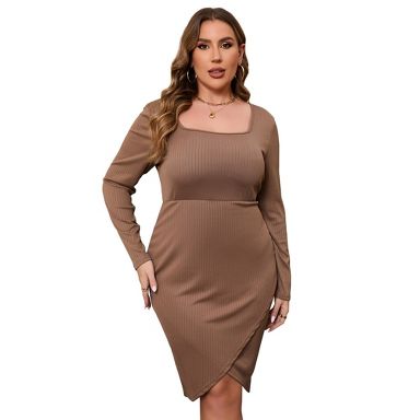 ikea songesand dresser brown Agatha Ruched Coco Midi Dress – Cuffs main image 1