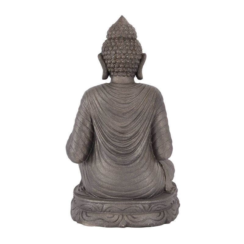 36&#34; Magnesium Oxide Traditional Buddha Garden Sculpture Dark Brown - Olivia &#38; May, 4 of 15