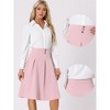 Allegra K Women's Pleated Button Decor High Waist Casual Office Swing Midi Skirts - 2 of 4