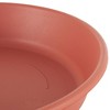 HC Companies Indoor Outdoor Classic Plastic 12 Inch Round Plant Flower Pot Planter Deep Saucer Drip Tray, Fits 10.25 Inch Pot, Clay - 4 of 4