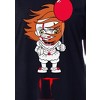 IT The Movie Womens' Chibi Pennywise Clown Nightgown Sleep Pajama Dress Black - 3 of 3