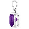 Pompeii3 9mm Amethyst Women's Heart Pendant in 14k Gold Solitaire Necklace 6mm Tall - 3 of 4