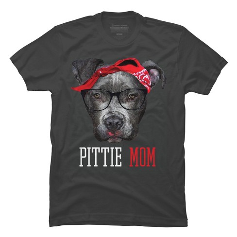 Men s Design By Humans Mother s Day Pittie Mom Pitbull Dog Lovers By Dandingroz T shirt Charcoal Medium Target