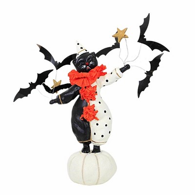 Dee Harvey 10.0 Inch Hocus Halloween Black Cat Bats Animal Figurines
