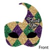 Big Dot of Happiness Mardi Gras - Shaped Thank You Cards - Masquerade Party Thank You Note Cards with Envelopes - Set of 12 - 3 of 4