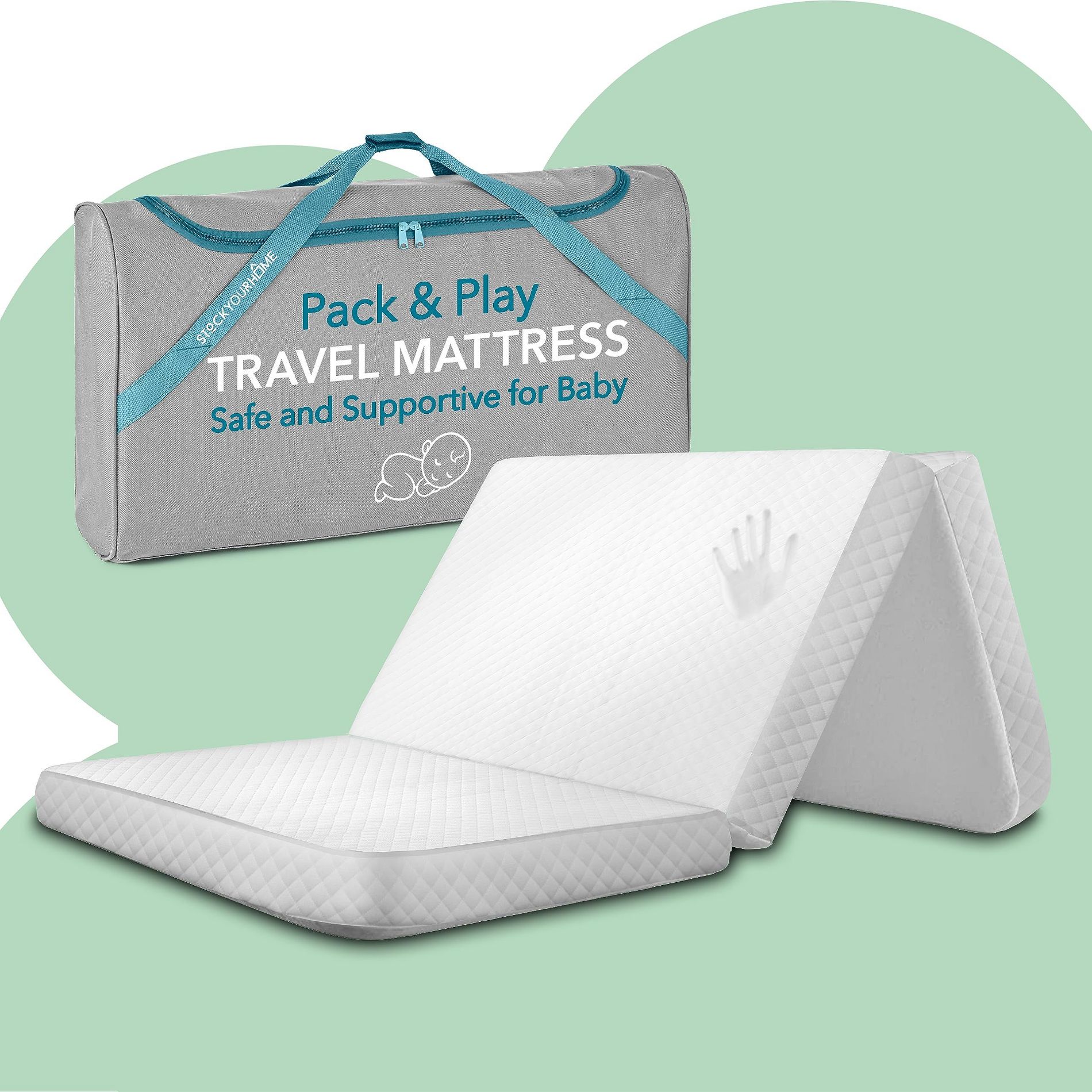 Foldable Travel Pack n Play Mattress Pad with Bag