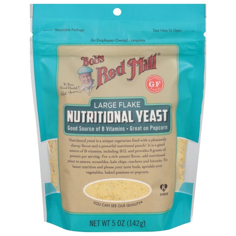 Pure Natural Non-Fortified Nutritional Yeast Flakes (8 oz.) Whole Food Based