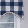 Buffalo Check Style All Season 3" Rod Pocket Valance 50" x 17" Navy by RLF Home - 3 of 4