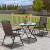 Costway 2PCS Folding Sling Chairs Steel Armrest Patio Camping W/Adjustable Back - 2 of 4