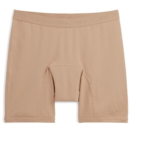 TomboyX First Line Period Leakproof 9 Inseam Boxer Briefs Underwear, Soft  Cotton Stretch Comfortable (XS-6X) Chai Large