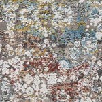 light gray, blue, dusty pink, gray, red, peach