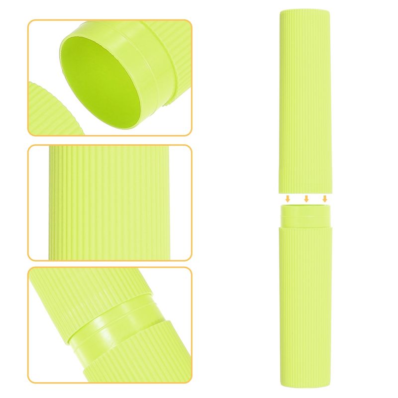 Unique Bargains Vertical Stripe Toothbrush Case Traveling Toothbrush Holders Case Plastic 7.87"x1.18" 1 Pcs, 3 of 7