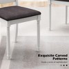 Tangkula Wooden Dining Chair Set of 4 w/ Acacia Wood Legs Padded Cushion Ladder Back - 4 of 4