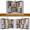 Aheaplus Set of 3 Freestanding Corner Closet System, 92'' Space-saving Closet Organizer with Drawers and Hanging Rods - 4 of 4