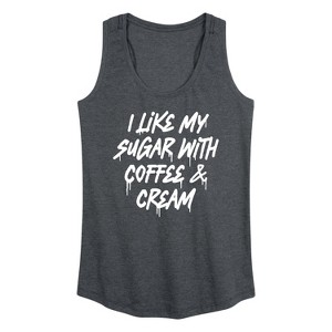 Women's - Instant Message - Sugar With Coffee And Cream Graphic Racerback Tank - 1 of 4