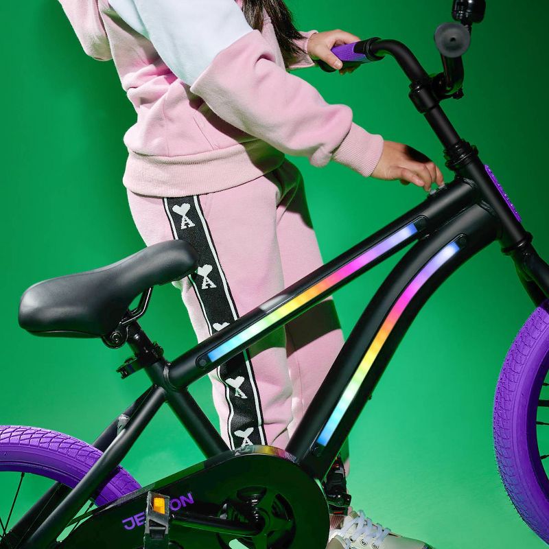 Jetson Light Rider 16&#34; Kids&#39;  Light Up Bike - Black/Purple, 3 of 13
