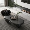 VYNXARIA 47-Inch Black Cloud Shaped Coffee Table with 3 Ball Legs - Stylish Living Room Essential - 3 of 4