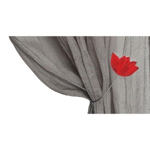 Evideco French Home Goods Magnetic Tulip Curtain Tieback – Elegant Resin Design with Strong Magnet - 1 of 4