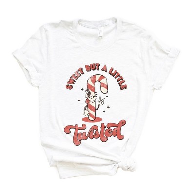 Simply Sage Market Women's A Little Twisted Candy Cane Short Sleeve Graphic Tee