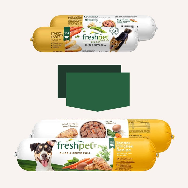 Freshpet Select Roll Tender Chicken and Vegetable Recipe Refrigerated Dog Food, 3 of 7