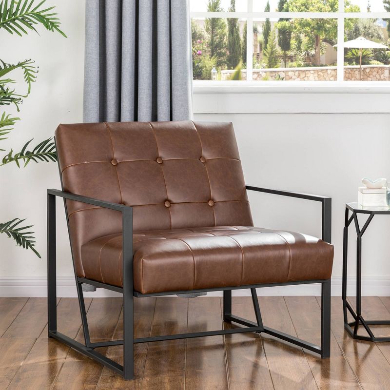 PU Leather Accent Chair - Glitzhome, 5 of 10