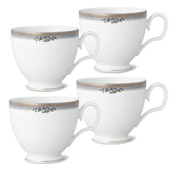 BergHOFF 4Pc Essentials Porcelain Espresso Cup 3.5 oz., and Saucers